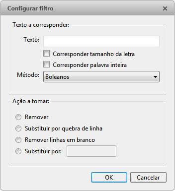 Avigiln Cntrl Center Enterprise 2. Figura C. Caixa de diálg Cnfigurar Filtr a. N camp Text, insira text a ser prcurad pel filtr. b.