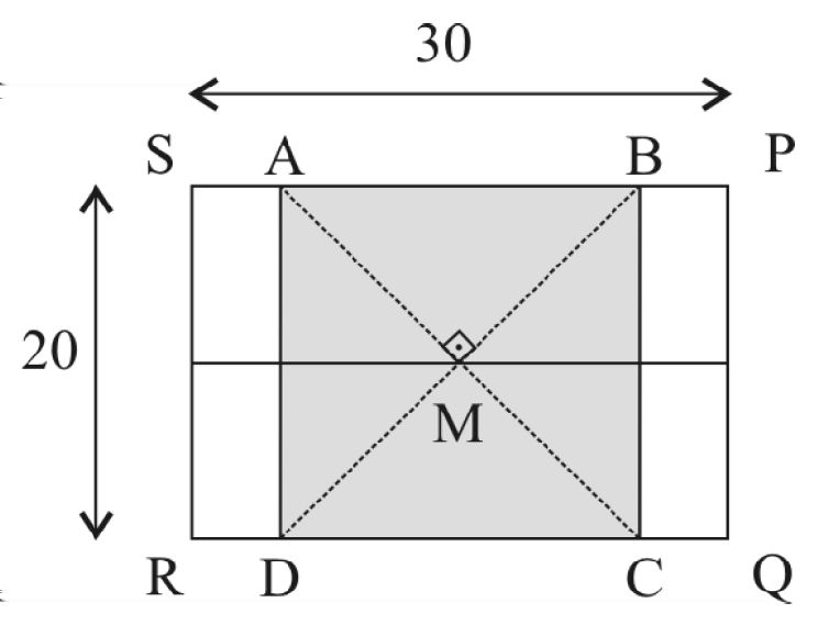 Nível Geometria 99 Como o terreno tem 70m, ao dividi-lo em duas partes iguais cada uma das partes terá área de Desse modo, devemos ter 70m = 135m 135m = área(abcf) = área(abc) + área(acf) = 10m +