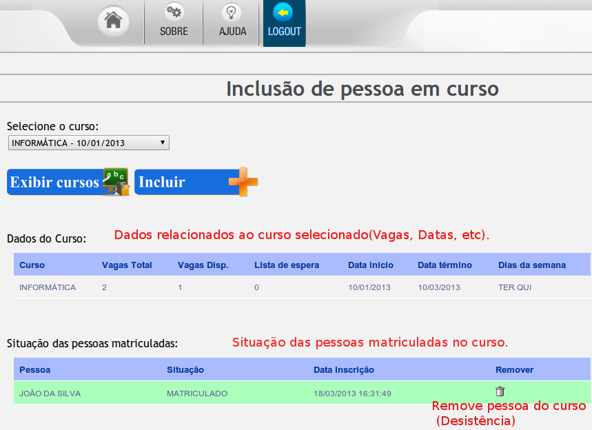 Ver todos os dados da pessoa Será mostrada a tela que está na figura 6.