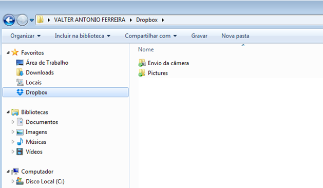 Figura 8- Editor de planilha de cálculo do WPS Office. Figura 9- Janela do DropBox no tablet. Figura 10- Janela do DropBox no PC.