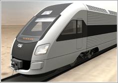 DMU Riyadh-Damman Velocidade comercial: 180 km/h Cliente: SRO Saudi Railways Organization País: