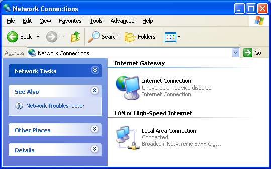 6 Obtendo o máximo do Thomson Gateway 6.1.2 Gerenciando sua conexão de Internet com UPnP Windows Vista Se o computador estiver executando o Windows Vista: 1 No menu Iniciar do Windows, clique em Rede.