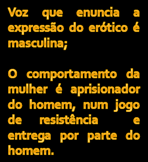 Chegas, com os olhos úmidos, tremente Ermo: fechado; A voz, os seios nus, como a rainha Tebaida: região do Egito. Que ao ermo frio da Tebaida vinha Trazer a tentação do amor ardente.