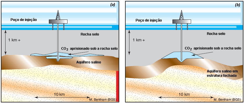 38 * Permeabilidade (ou injetividade): é a habilidade da rocha em transmitir fluidos. Quando se injeta CO 2 em um reservatório, o mesmo passa a ocupar os poros da rocha deslocando a água salina.