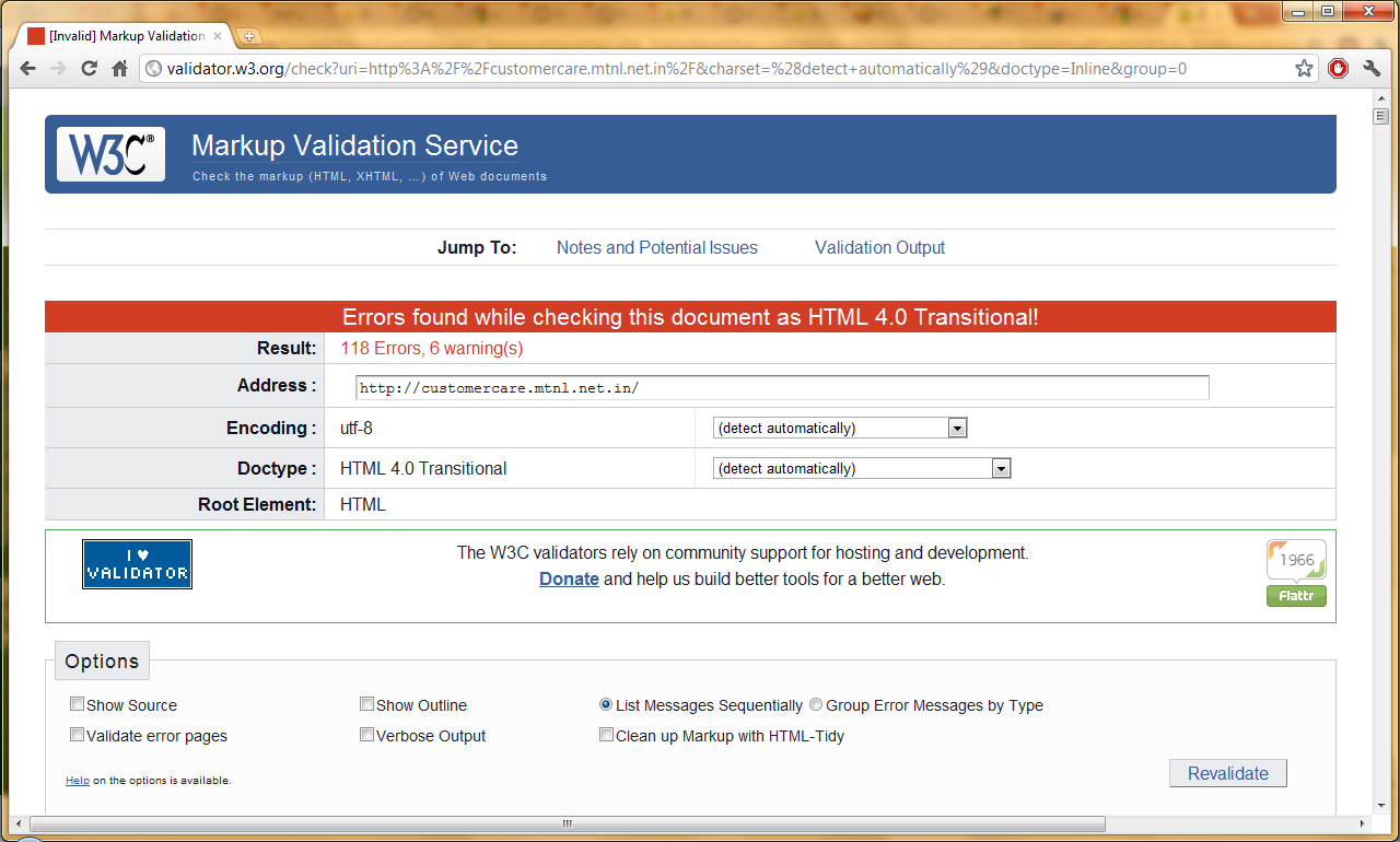 Validador do W3C