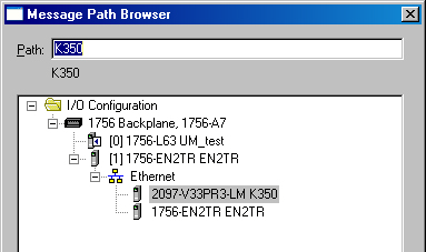 Capítulo 5 Configuração e partida do sistema de acionamento Kinetix 350 Desabilitação do EnableInputChecking usando uma instrução de mensagem da aplicação Logix Designer Este procedimento envia uma