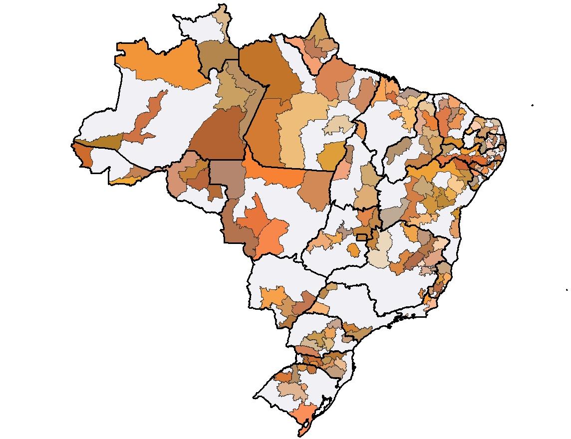 BRASIL 164 TERITÓRIOS IDENTIDADE -- Atualmente 164 territórios rurais de identidade integram o Programa de Desenvolvimento Sustentável de Territórios Rurais --