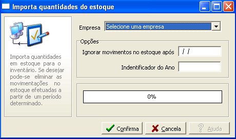 seus respectivos produtos; Ou se preferir as informações, podem ser dispostas conforme a organização dos produtos dentro do sistema: utilizando as opções de "Importar