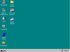 Windows 95 Windows 95 Foi nesta versão que o Internet Explorer fez a sua estreia, mas chegou apenas em uma pacote adicional lançado posteriormente.