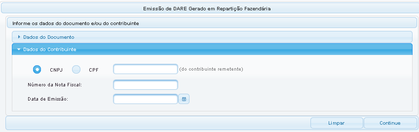 4.2 DARE gerado em repartição fazendária ESTADO DE GOIÁS Emissão de DARE previamente gerado na repartição fazendária, para pagamento antecipado do ICMS nas aquisições de mercadorias previstas no