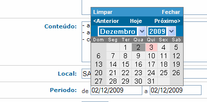 - Modalidade do evento: selecionar qual a modalidade Presencial Semi-presencial À distancia - Nome/Título do evento: informar o título/nome do evento - Entidade promotora: informar o nome da entidade