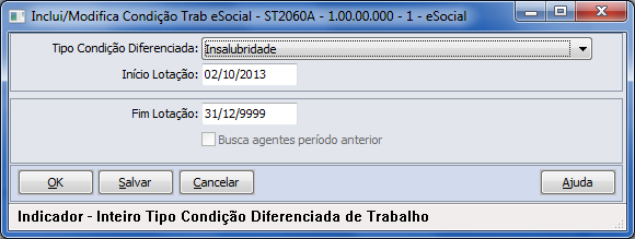 na parte superior esquerda, próximo aos demais botões de navegação, para alteração do tipo de participante o qual se deseja navegar.