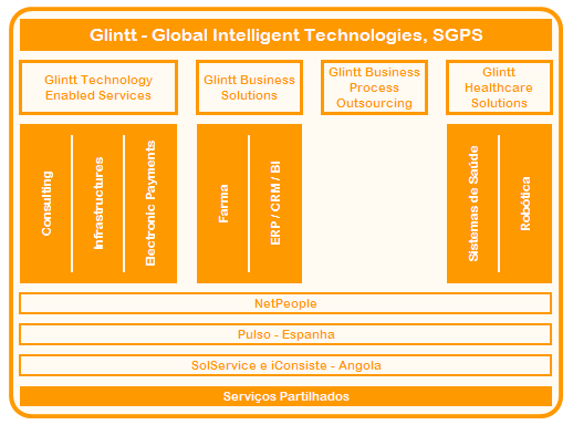 Relatório e Contas Individuais e Consolidadas 2008 Consultoria e Integração Esta área de negócio constitui-se como um dos três vectores de actuação da Glintt e actua nas seguintes Dimensões: