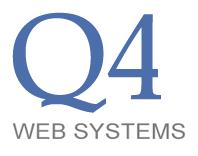 + representa a Q4 Web Systems no Brasil, empresa canadense especializada na criação de ferramentas que facilitam a gestão de sites e aprimoram a experiência do usuário com um site mais interativo.
