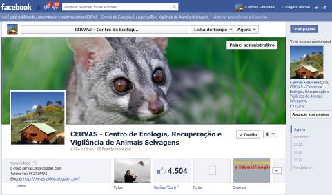 Imagens 30 (a-c) : Página da ALDEIA, blogue e página do CERVAS no Facebook Desde que foi criado, em Maio de 2008, o número total de visualizações do blog cresceu quase que exponencialmente.