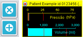 A cor no título do quadro indica qual o ventilador seleccionado: Ventilador seleccionado, com valores supervisionados exibidos no gráfico principal e no painel de ajuste Vivo 50, não