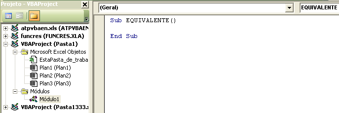 iq fc = fe 1 + in 1 Criação da função taxa equivalente: Figura 53 Figura 54 Nome da macro: