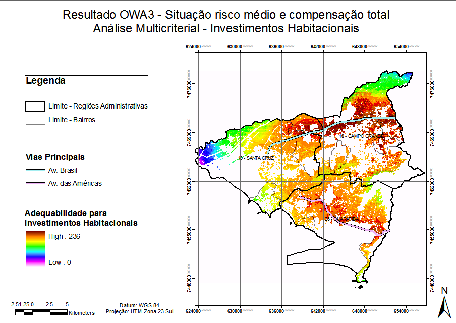 113 Figura 59 Resultado OWA Risco abaixo do médio e compensação alta Análise Multicriterial Investimentos