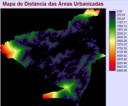 130 Figura 74 Mapa de distância das áreas já urbanizadas (Apêndice B)
