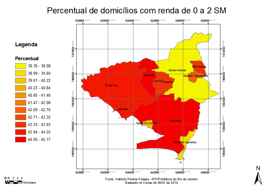 136 Figura 89 Shape de domicílios com renda de 0 a 2 salários mínimos