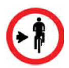 O sinal A 30 b PASSAGEM SINALIZADA DE CICLISTAS adverte os condutores da existência, adiante, de faixa sinalizada para travessias de ciclistas e deve ser utilizada em vias interceptadas por