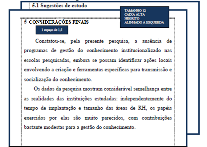 CENTRO UNIVERSITÁRIO DE ITAJUBÁ - FEPI 31 1.15.3 Considerações Finais ou Conclusão Discussão dos resultados obtidos na pesquisa, em que se verificam as observações pessoais do autor.