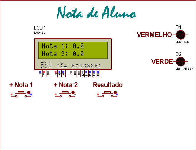 Exercício 2: Nota de aluno - Dificuldade: (2/5) As notas de 2 provas poderão ser ajustadas na tela, de 0 a 10 cada uma. Um botão irá somar a primeira nota e o outro a segunda.