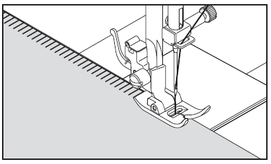 4.8.8. Ponto Entre-Cruz Usado para costurar e fazer acabamento em tecidos elásticos ou para decorar especialmente bordas. 4.8.9.