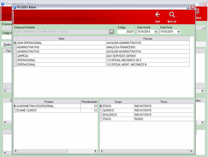 Busque pela Empresa em questão, e ao dar Ok, aparecerá uma tela com