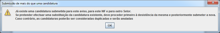 Formulário de substituição Está prevista, em casos excecionais, a submissão de formulários de substituição devendo, para o efeito, ser assinalada a respetiva opção constante da Página 1 do