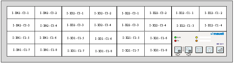 Identificação do conector I_ X..-C_-N I_ Entrada de Alarme X.