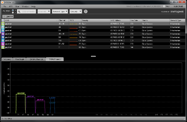 o inssider é um Wi-fi que faz a varredura do aplicativo desenvolvido por MetaGeek. É compatível com Windows XP, Windows Vista, e Windows 7 (32 e 64 mordidos).