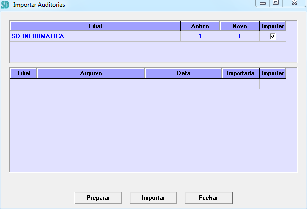 Após as entradas e saídas de xml finalizada temos que importar a auditoria e copiar as mfd s dos pdv s.