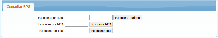 Os dados do RPS a serem informados são os seguintes: - Série do RPS: informar a série constante no RPS emitido; - Número do RPS: informar o número constante no RPS emitido; - Tipo: informar: Nota