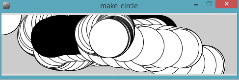 Programa make_circles.pde Muito bem, conforme formos estudando a sintaxe da linguagem de programa Processing, iremos entender cada linha do código mostrado.