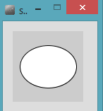Função ellipse() Clique na janela branca do PDE e digite: ellipse(50,50,80,60); Clique na tecla de Run: Será criada a janela gráfica, com a elipse. Simples assim!