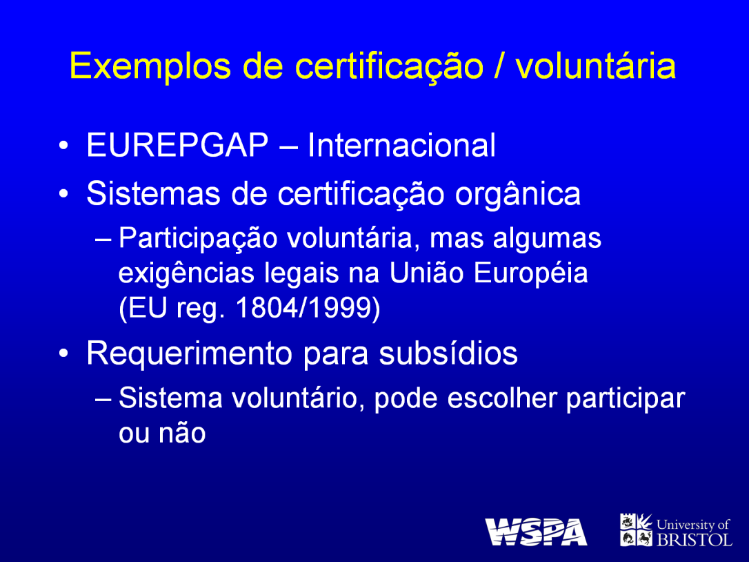EUREPGAP é um conjunto de documentos normativos para aprovação perante as leis internacionais de certificação.