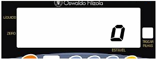 Testando as pilhas Para checar a autonomia restante das pilhas, ligue o indicador pressionando a tecla liga/desliga, e imediatamente pressione TARA por 2 segundos.