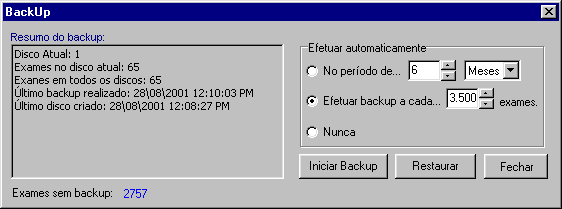 Capitulo 6 Utilitários do Sistema 4. Utilitários do sistema No CT2000 existem dois utilitários que devem ser constantemente executados: a Calibração e o Backup.