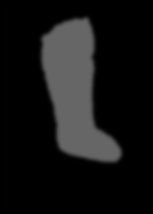 1 cm Legenda: Fragmento de membro inferior de uma figura humana, exibindo a pasta de textura semi-compacta de cor castanho avermelhado, T50, (FSJB/07-SC-13, Fig.860).