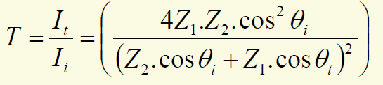 Princípios físicos Meio 1 Z 1 ΘI ΘR Lei de Snell: Z 2 Θ T