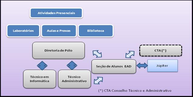 Estrutura dos Polos Considerações sobre equipe dos pólos Coordenador de polo Educador presencial realiza atividades com alunos no polo, plantão de dúvidas 20hs/semanais Professor de laboratório