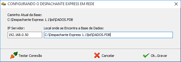 7. Compartilhe a pasta inteira do Despachante Express no Windows (a pasta do sistema fica na unidade C: normalmente C:\Despachante Express 1.1). 8. Anote o número IP do servidor, por exemplo 192.168.