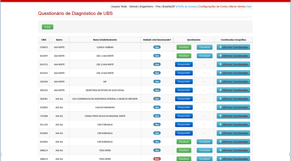 31 Figura 12-4º Passo clicar no responder No 4º Passo é preciso clicar no botão responder e informar os dados pertinentes a cada Unidade conforme demonstrado nas