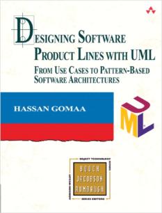 SPLs, dividido em dois processos-chave Domain Engineering Application Engineering 45 46 Designing Softare Product Lines with UML From Use Cases to Pattern-Based Software Architectures Gomaa Apresenta