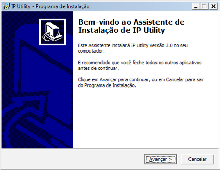 2. Execute o Instalador IP Utility.