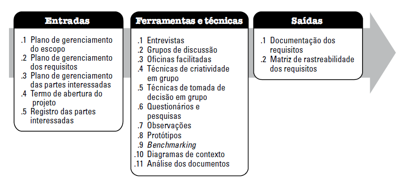 COLETAR OS REQUISITOS DO PROJETO O processo de determinar, documentar e gerenciar as necessidades e requisitos das partes
