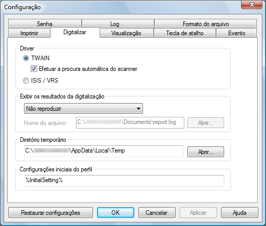 2.1 Selecionando um driver Os seguintes drivers de scanner são suportados pelo Scanner de imagem em cores fi Series.