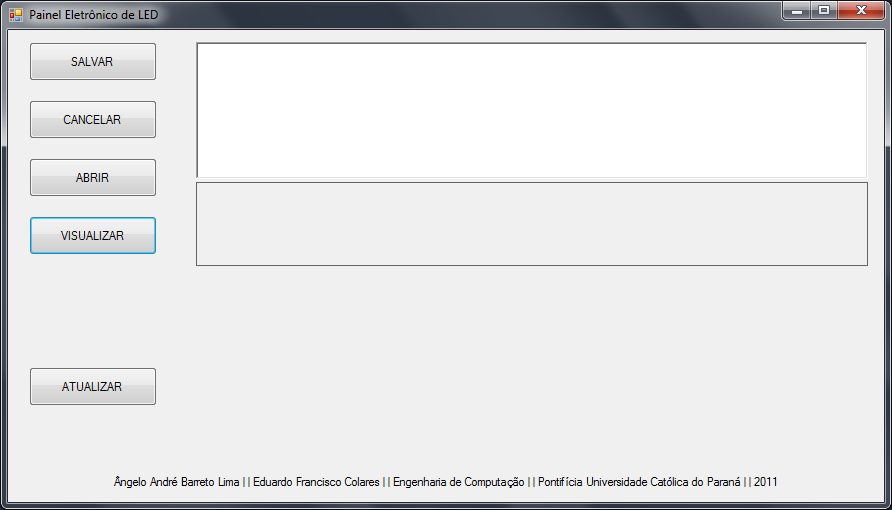 3.2. Módulo Interface O Módulo Interface é o que interage primeiramente com o ser humano; composto de uma interface (Figura 4) que é responsável pela inserção de textos a ser transmitidos para o