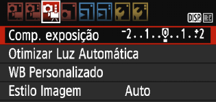 3 Definições de Funções de Menu [Z3] Comp. exposição Embora possa definir a compensação da exposição até ±5 pontos, a compensação da exposição para filmes está limitada a ±3 pontos.